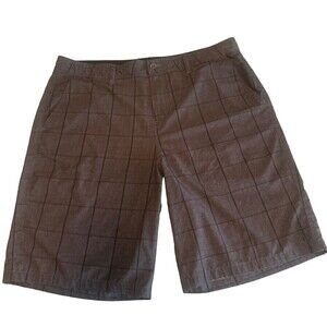 Men’s Trinity BLACK & GRAY Plaid Hybrid Shorts Size 40
